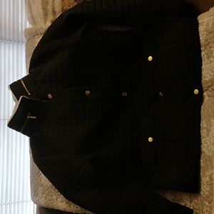 Black quilted coat